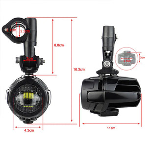 Phares LED additionnels antibrouillard universels pour moto, 4000 lumens 12V - vue 5