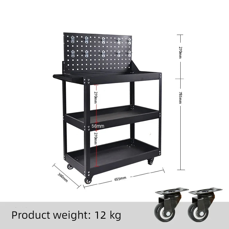 Chariot d'atelier mobile 3 niveaux pour outils de réparation – photo 10/10