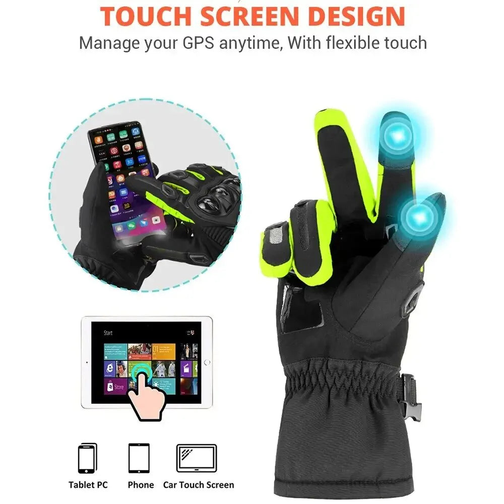 Gants moto noirs imperméables coupe-vent - vue - vue 5