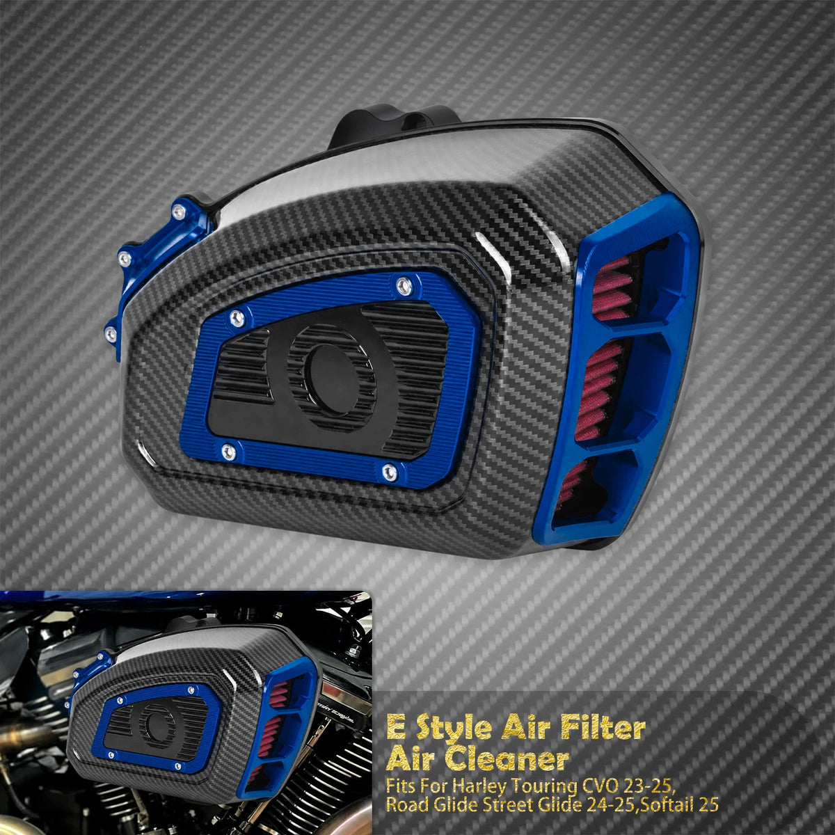 Filtre à Air Haute Performance - Harley-Davidson Touring, Softail, Dyna, Sportster XL, Road Glide, Fat Boy, Breakout, CVO – photo 11/31