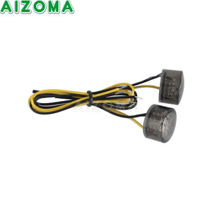 Mini clignotants LED ronds universels pour Harley Softail, Dyna, Touring, Sportster – photo 2/6