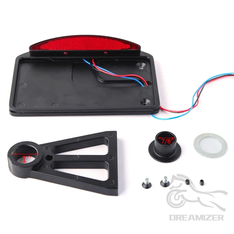 Support de plaque latéral à LED pour Harley custom - vue 3