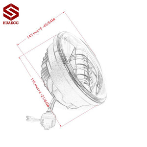 Phare LED 5,75 pouces pour Harley Sportster Dyna Softail - vue 6