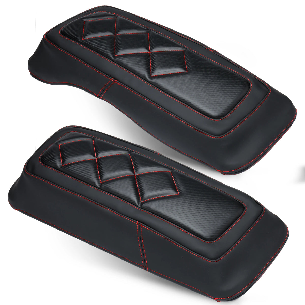 Caches de protection pour sacoches cavalières Harley Touring 1993-2013, cuir microfibre (la paire) - vue 1