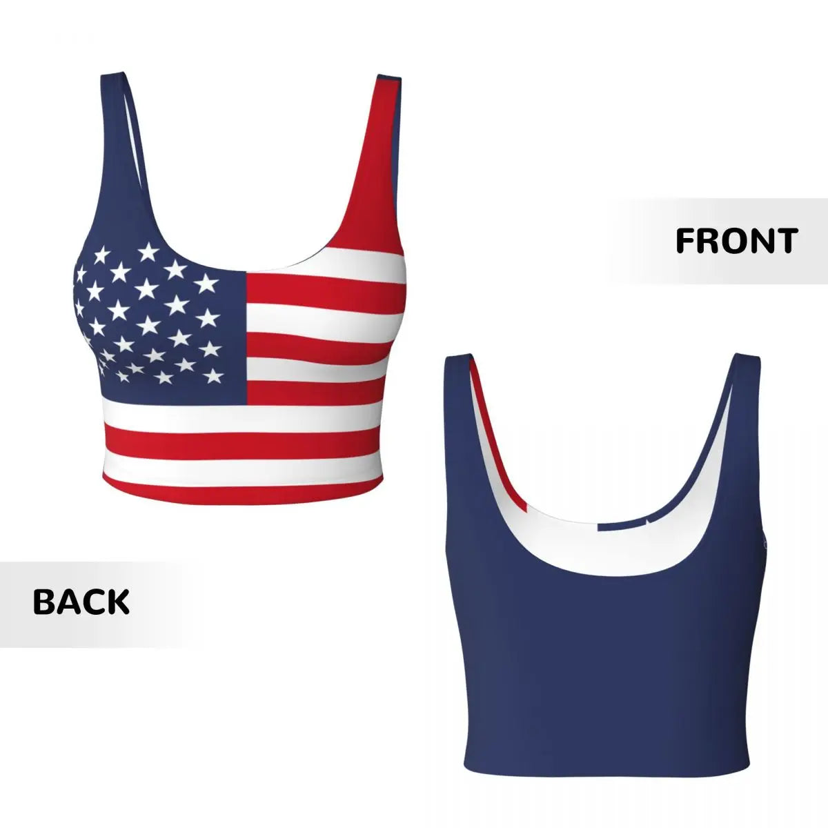 Débardeur sport femme drapeau USA - vue 5