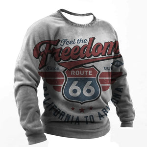 T-shirt Manches Longues Homme Imprimé Route 66 Biker - vue 9