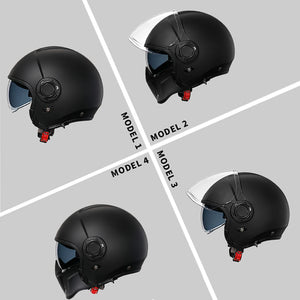 Casque moto modulaire rétro noir CYRIL OP12A - vue 5