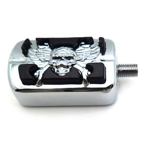 Pédale de sélecteur chromée motif tête de mort - Harley Chopper, Touring, Cruiser, Custom – photo 9/10