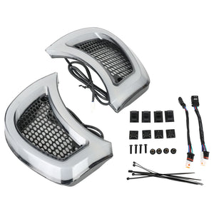 Accent lumineux LED noir intégré à la grille de phare d'une Harley-Davidson Road Glide - vue 7