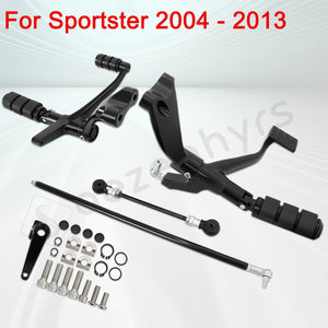 Kit complet commandes avancées, repose-pieds, sélecteur et biellettes en aluminium et acier pour Harley-Davidson Sportster XL883, Iron, 48, Super Low 2004-2022 – photo 12/13