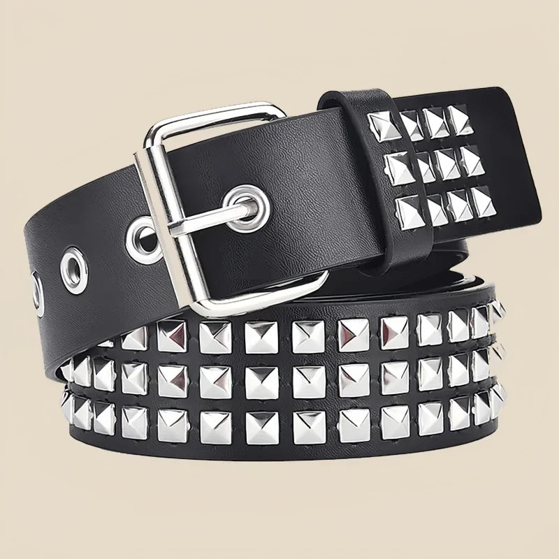 Ceinture noire à rivets style punk rock Y2K - vue 7