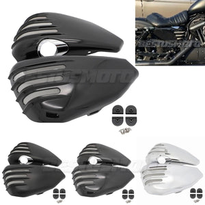 Caches de batterie ajourés pour Harley Sportster - vue 1