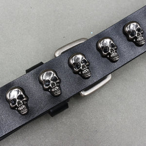 Ceinture en cuir véritable cloutée style rock - vue 4