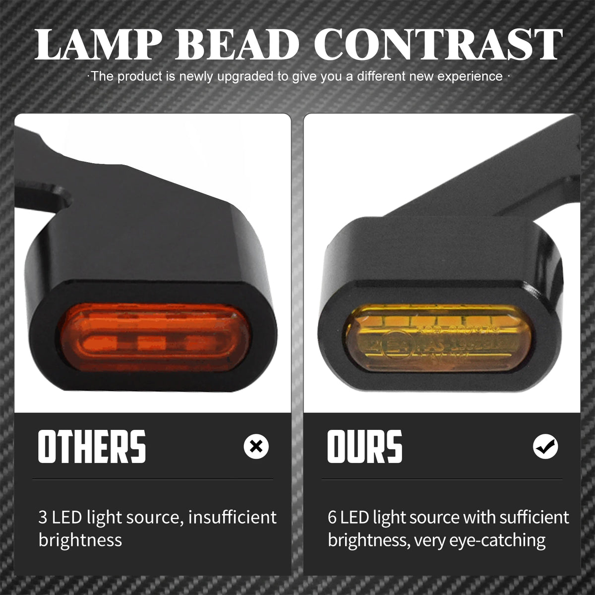 Mini clignotants LED E-Mark avant, feu de position pour Harley Touring, Street/Road Glide, Softail, Sportster XL883 - vue 6