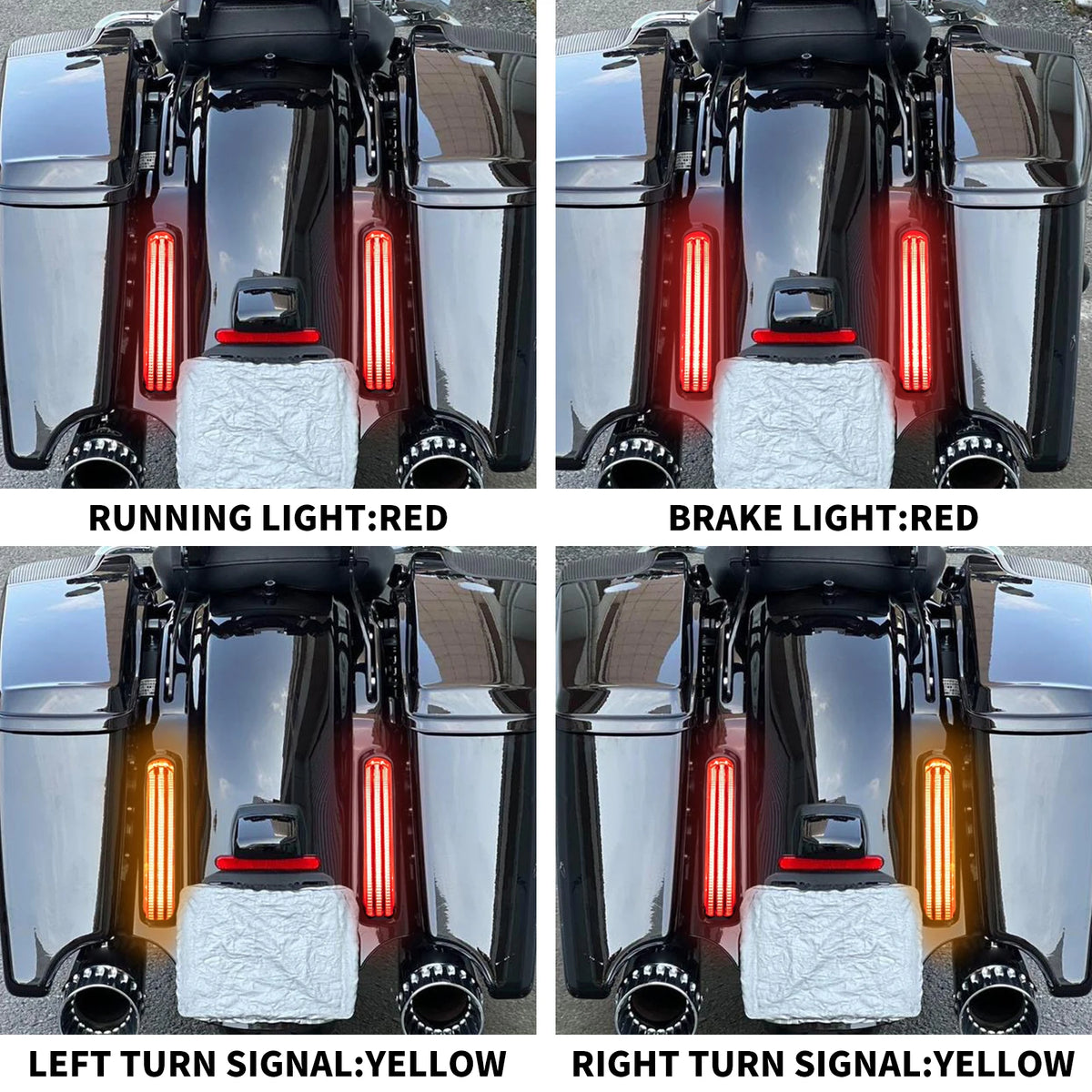 Feu LED intégré au garde-boue arrière de moto Harley-Davidson Touring - vue 3