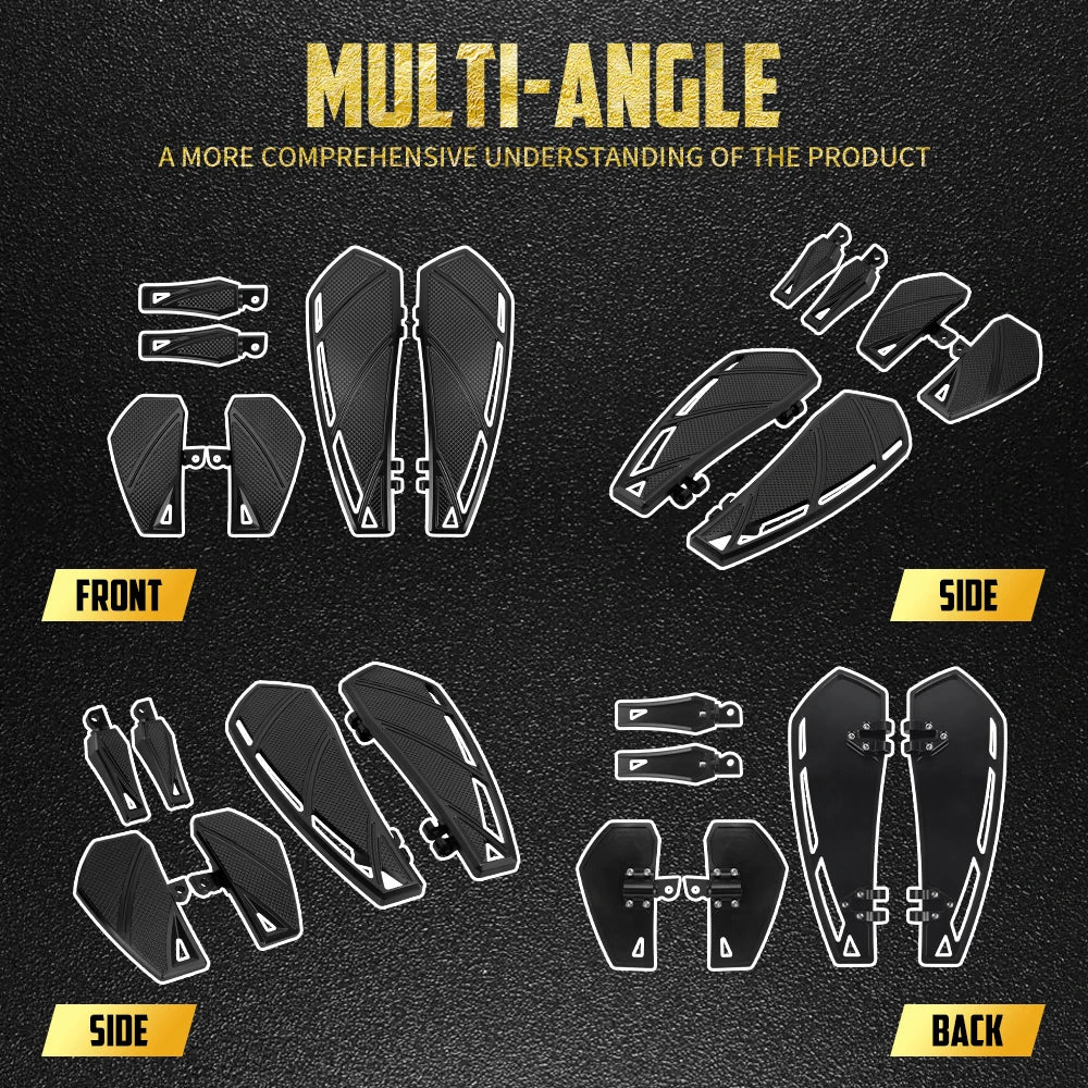 Kit Repose-Pieds Conducteur/Passager en Aluminium CNC - Harley-Davidson Touring & Softail – photo 2/8