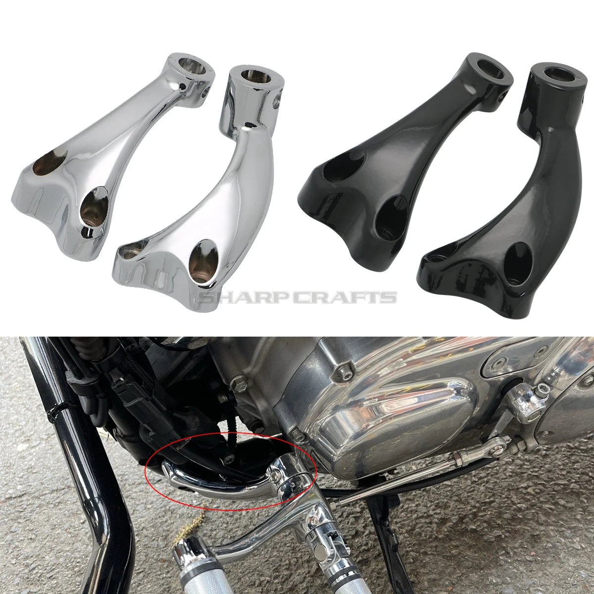 Kit complet commandes avancées avant, repose-pieds, biellettes et leviers pour Harley-Davidson Sportster XL 883, 1200, XL883 2004-2021 – photo 1/9