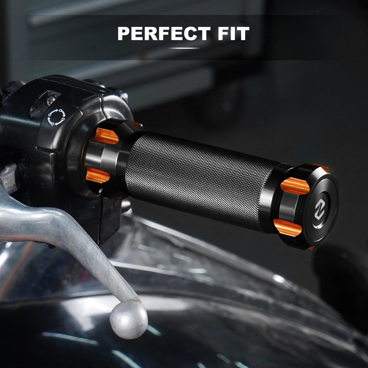 Poignées de guidon aluminium moletées pour Harley Touring Softail - vue 1
