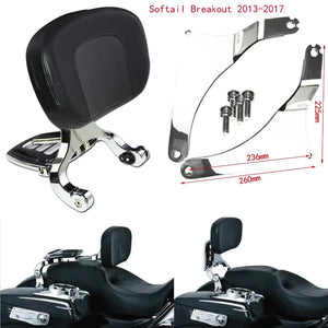 Dossier conducteur/passager réglable (sissy bar) noir/chrome pour Harley-Davidson Softail Breakout, Touring 2009-2017 – photo 2/27