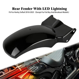 Garde-boue Arrière LED avec Feux Stop/Clignotant - Harley-Davidson Softail Low Rider, Street Bob, Deluxe, FLHC 2018-2025 – photo 1/6