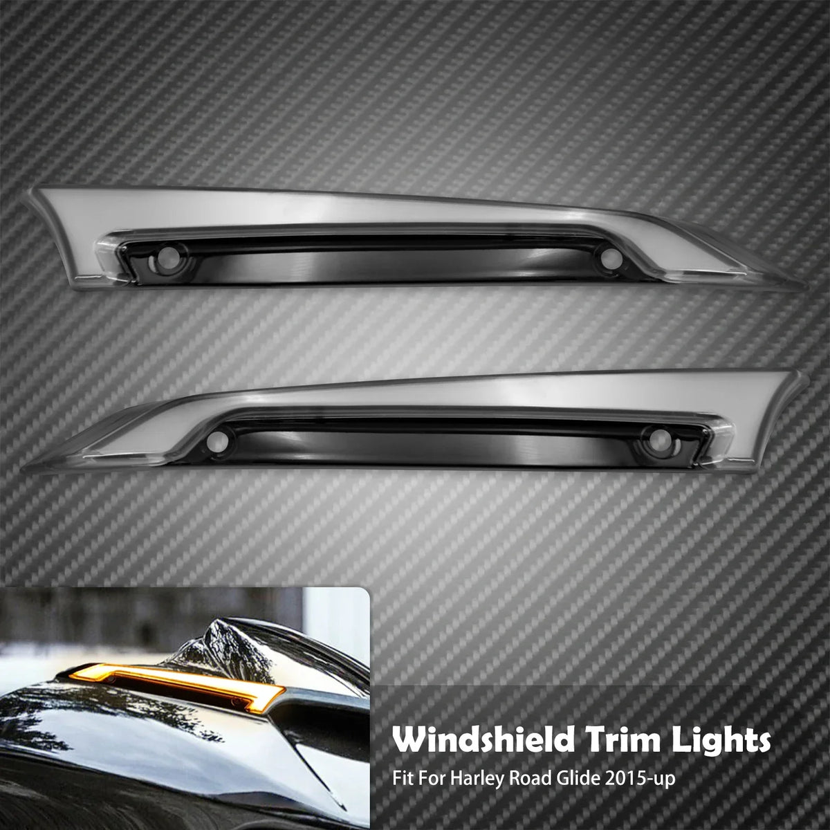 Feux LED Décoratifs de Pare-Brise avec Clignotant - Harley-Davidson Road Glide 2015-2023 – photo 8/8