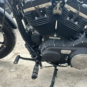 Kit complet commandes avancées, repose-pieds, biellettes et leviers en aluminium pour Harley-Davidson Sportster XL 883, 1200, 48, Iron, Softail, Dyna FXBB – photo 3/15