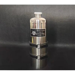 Petit réservoir d'essence en inox de style café racer - vue 4