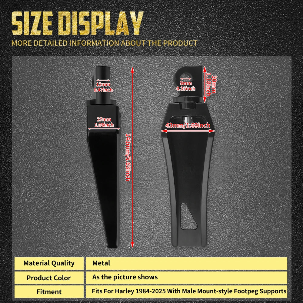 Kit Repose-Pieds Conducteur/Passager en Aluminium CNC - Harley-Davidson Softail, Touring, Dyna – photo 6/8