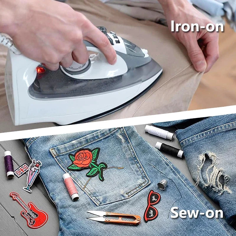 Écusson thermocollant rose et crâne punk - vue 5