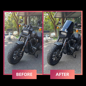 Carénage Road Warrior noir pour moto Harley Fat Bob - vue 6