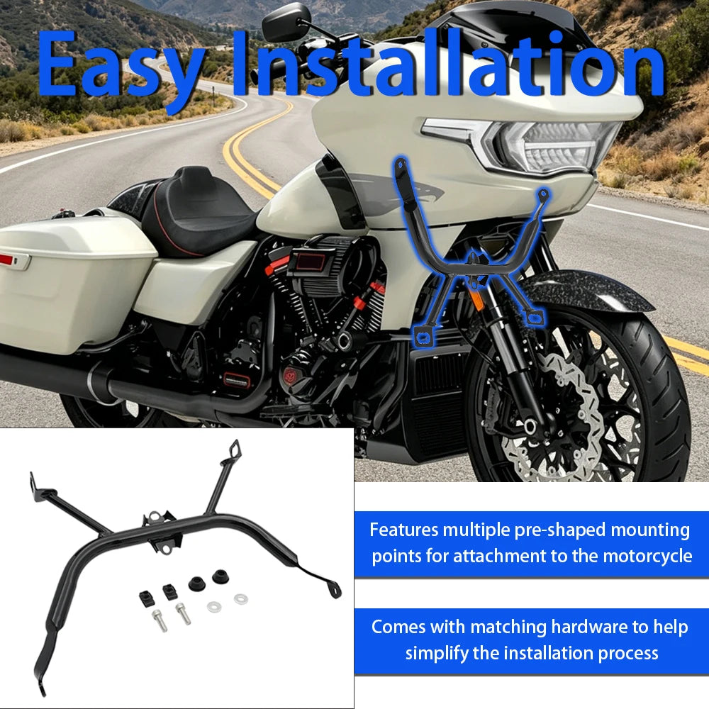 Support de fixation de carénage noir pour moto Harley-Davidson - vue 3