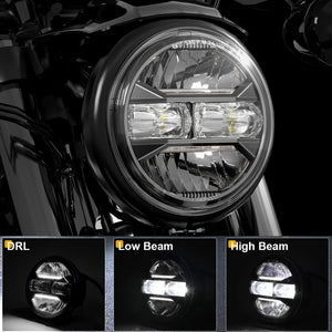 Phare LED 5,75 pouces pour Harley Dyna Softail - vue 2
