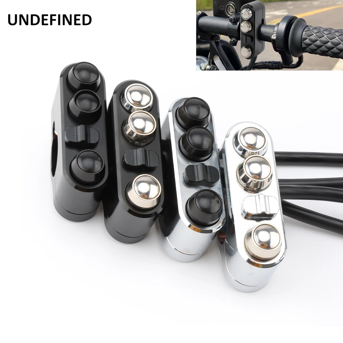 Commodo 4 fonctions pour guidon Harley - vue 1