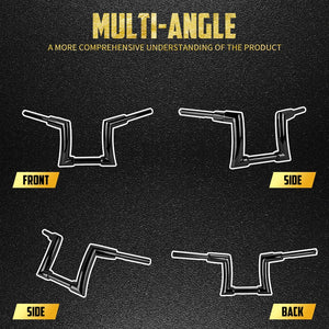 Guidon relevé 10 pouces en acier pour Harley-Davidson Sportster, Dyna, Softail, Touring – photo 3/6