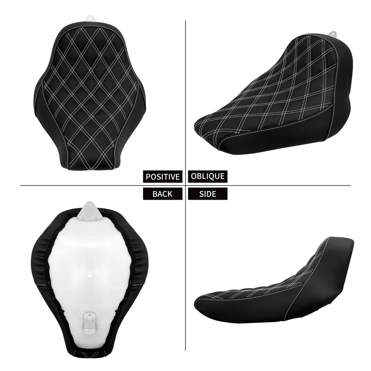 Kit garde-boue arrière raccourci et selle solo avec feux LED pour Harley Softail - vue 4
