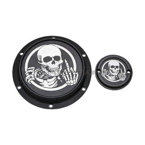 Derby cover et cache d'allumage gravés pour Harley Sportster - vue 9