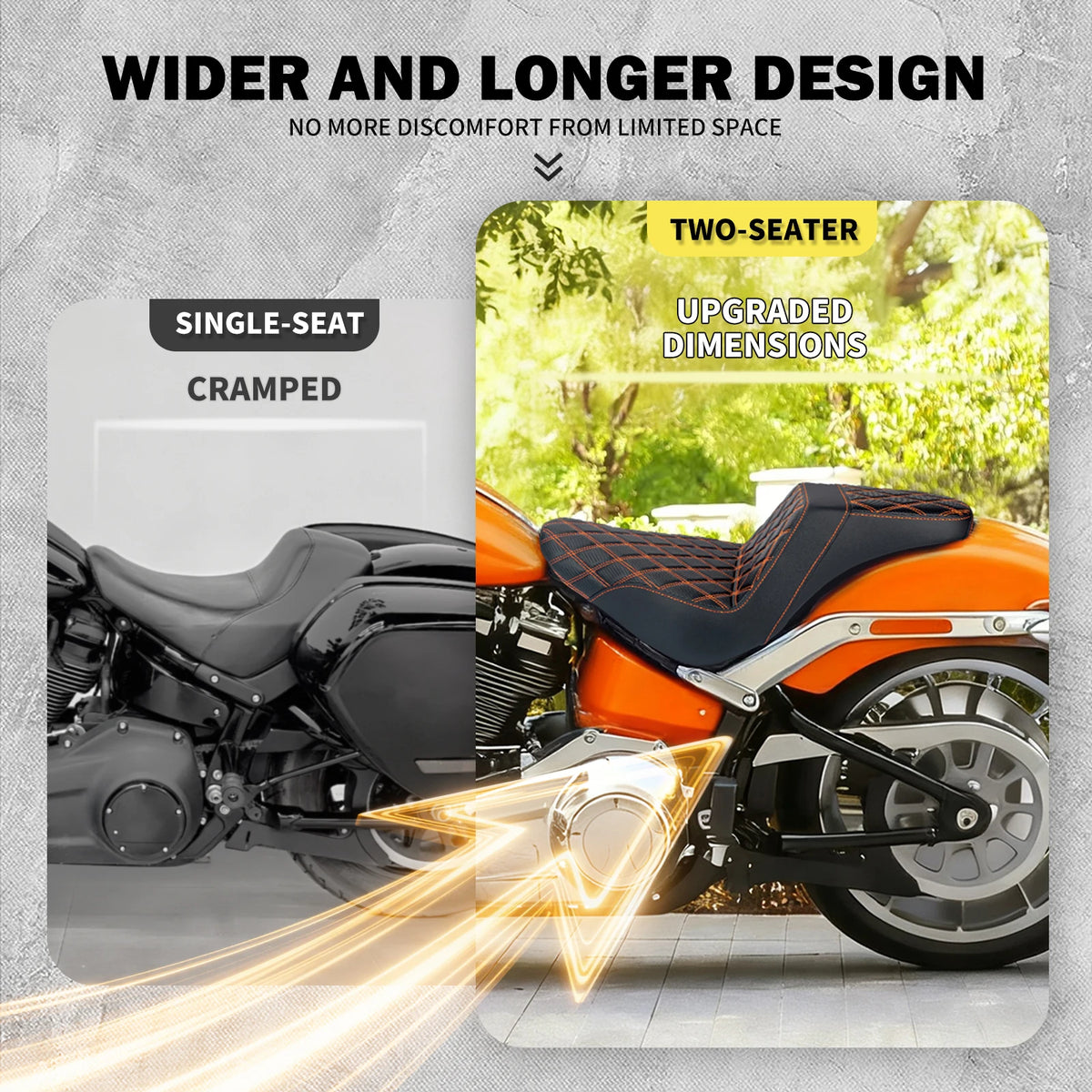 Selle Deux-Places Conducteur/Passager - Harley-Davidson Softail Breakout & Fat Boy 2018-2025 – photo 3/11