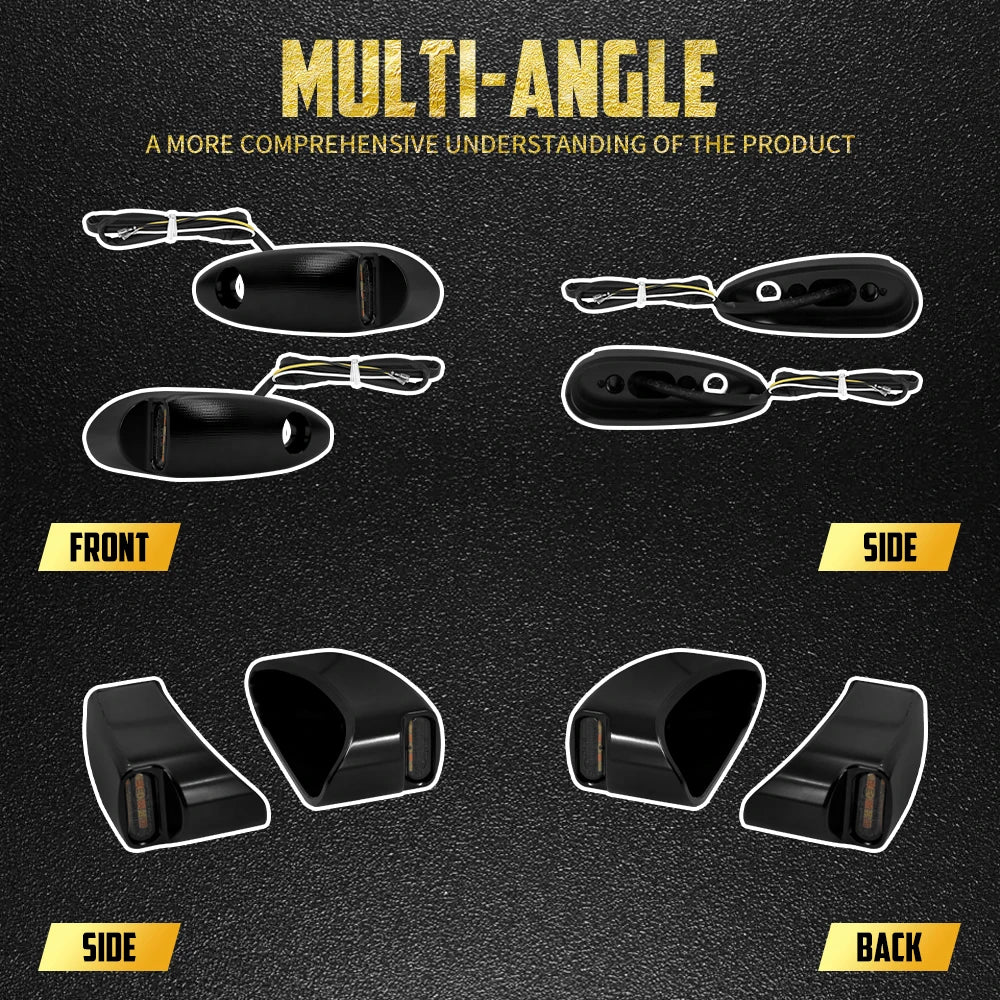 Clignotants Avant LED Homologués E-Mark - Harley-Davidson Touring Road Glide 2015-Up – photo 2/7
