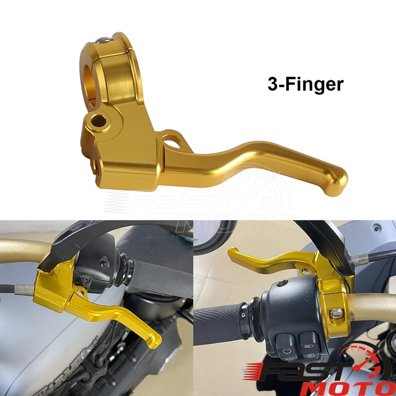 Levier d'embrayage chromé en aluminium pour moto Harley-Davidson Dyna - vue 8
