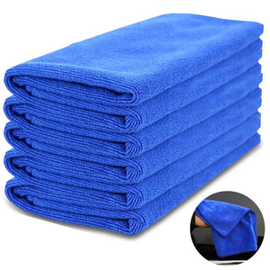 Lot de 5 Serviettes Microfibre Suédine pour Lavage Auto/Moto (30x30cm & 30x70cm) – photo 1/8