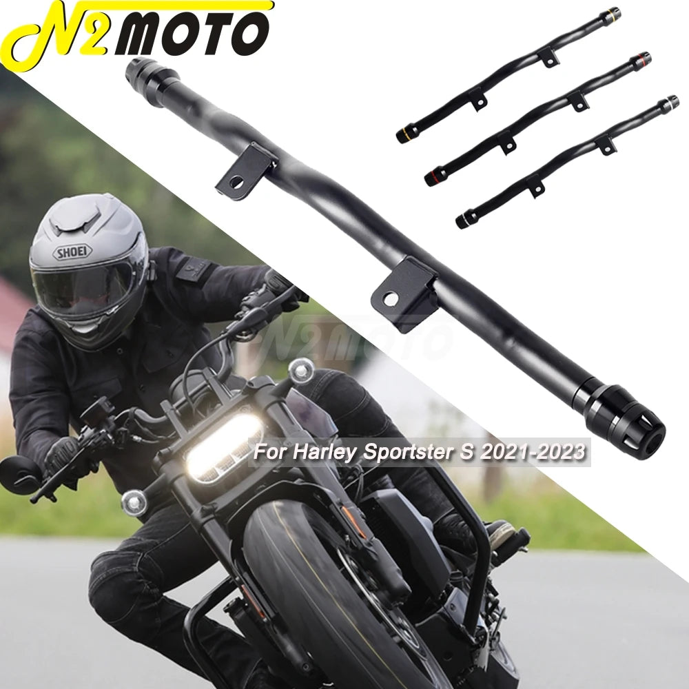 Barre de protection avant noire pour Harley Sportster S - vue 1
