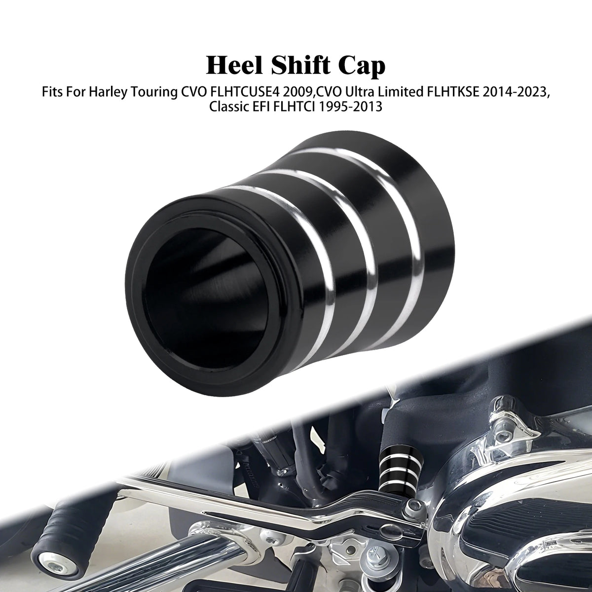 Capuchon de sélecteur talon en aluminium pour Harley Touring et CVO – photo 8/9
