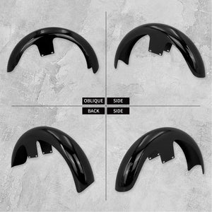 Garde-boue avant moto en acier noir brillant 21 pouces pour Harley Touring - vue 6
