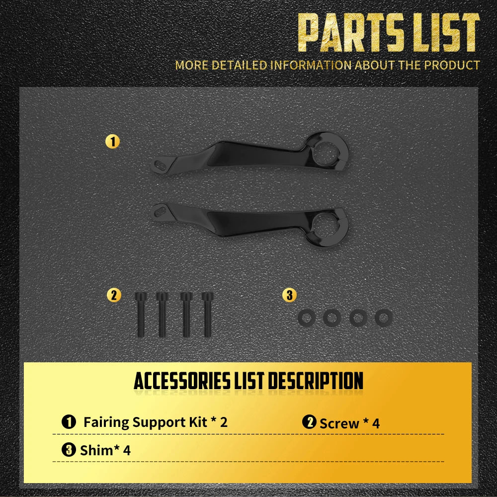 Support de fixation de carénage en aluminium pour Harley - vue 5