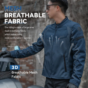 Blouson moto homme mesh respirant avec protections - vue - vue 4