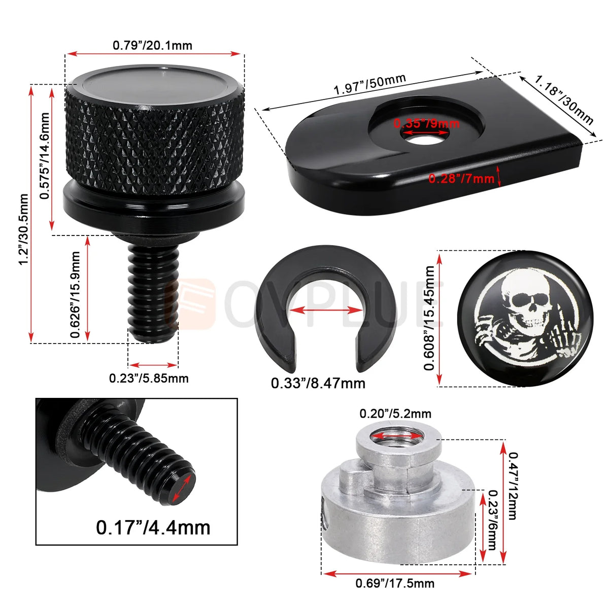 Vis de selle pour Harley Softail et Dyna - vue 6