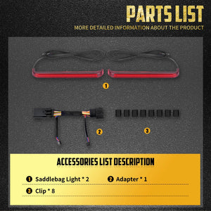 Feux LED de sacoche arrière avec clignotant séquentiel pour Harley-Davidson Touring 2023.5-2025 – photo 5/8
