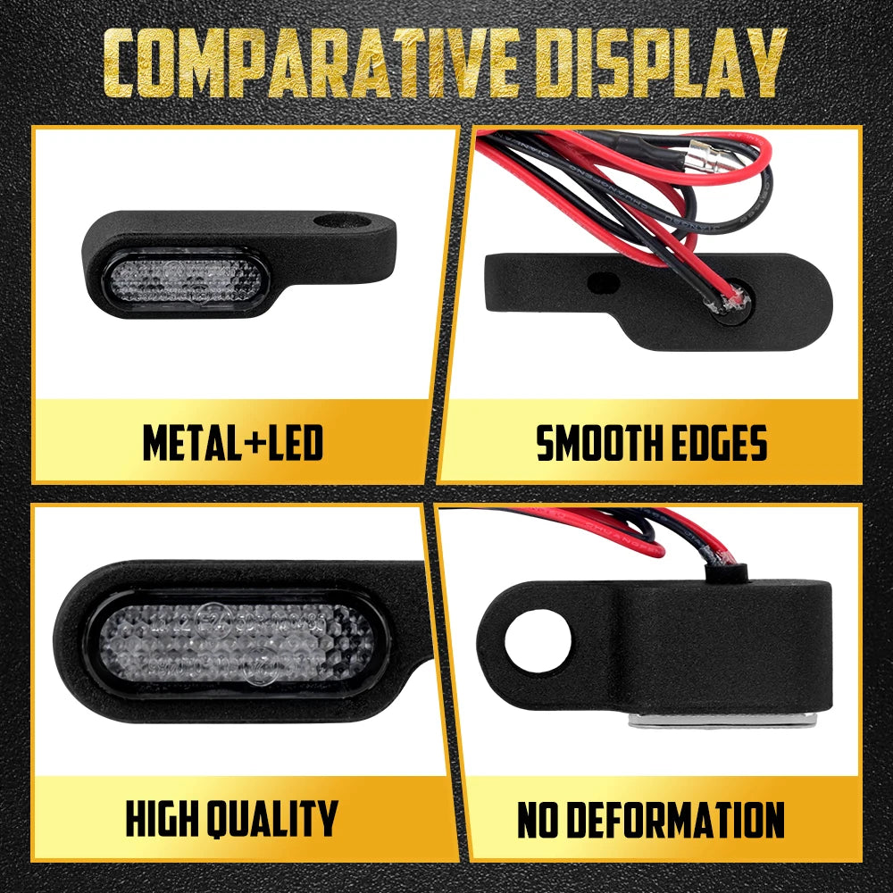Clignotant LED Homologué E-Mark pour Guidon - Universel Harley-Davidson, BMW, Honda, Yamaha – photo 4/10