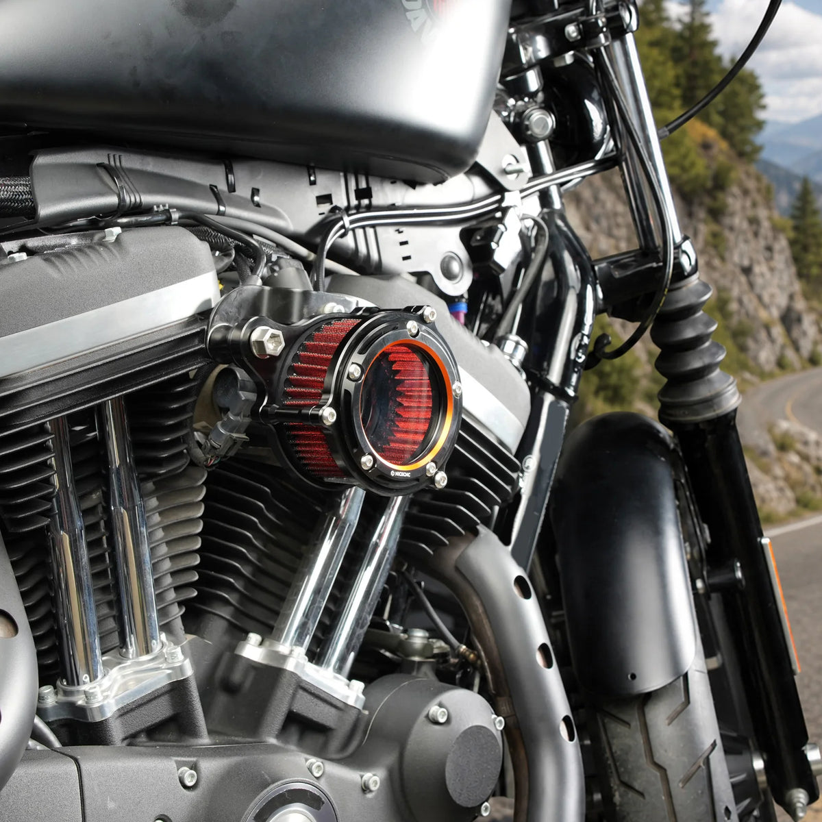 Kit filtre à air à couvercle transparent Harley Sportster - vue 1