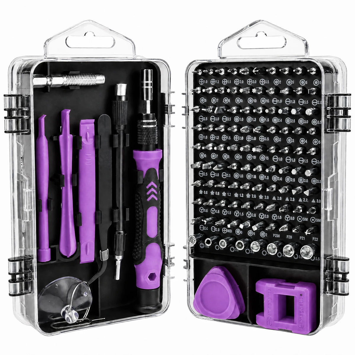Kit de tournevis de précision 115 en 1 avec embouts magnétiques et tige flexible - outils de réparation électronique – photo 7/10